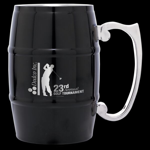 17 oz. Engravable Barrel Mug with Handle Thumbnail